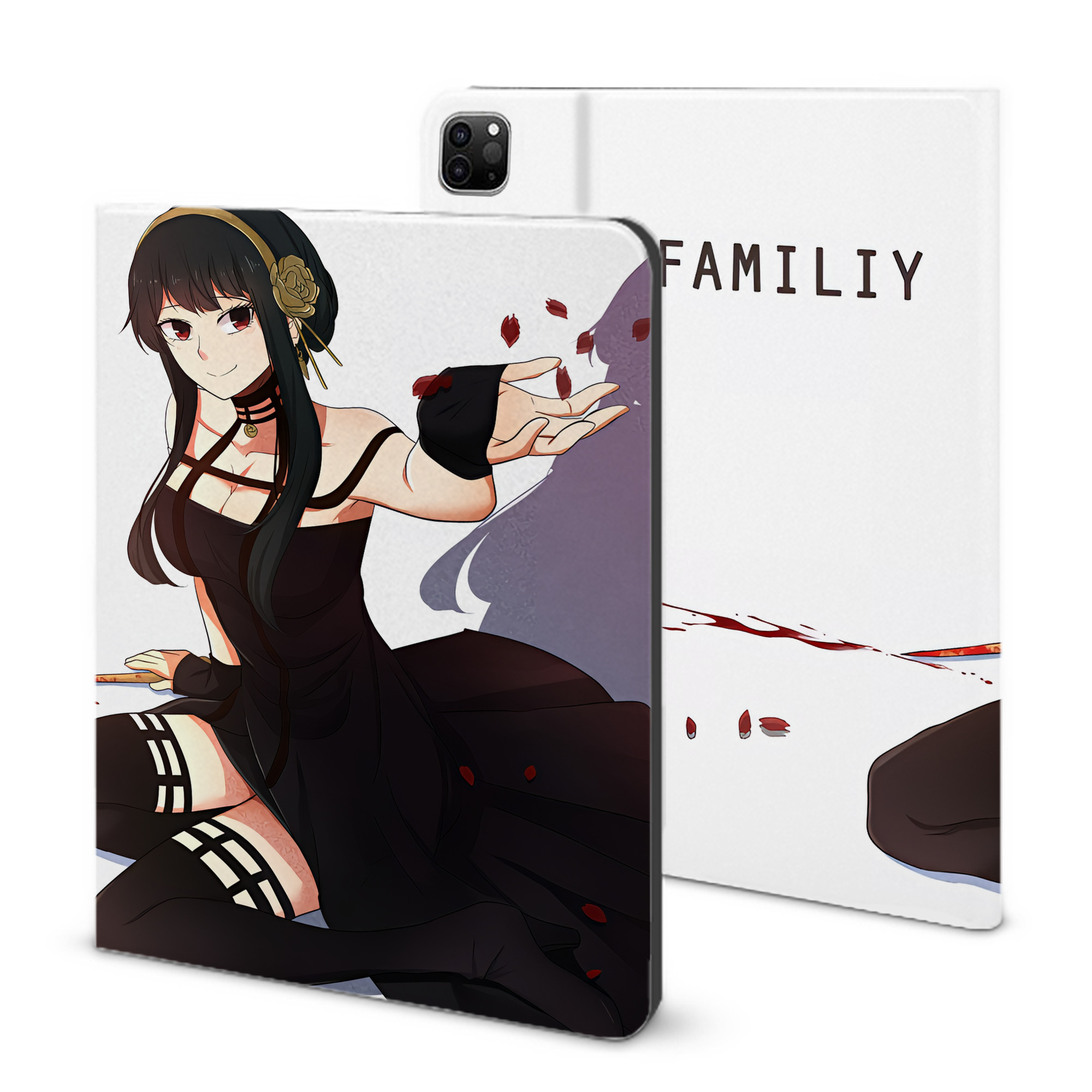 （画像用） SPY×FAMILY间谍家家酒 IPad ケース ブック型 PUレザー TPU 耐衝撃 軽量 薄型 ペン収納なし 全面保護 IPad 各モデル対応